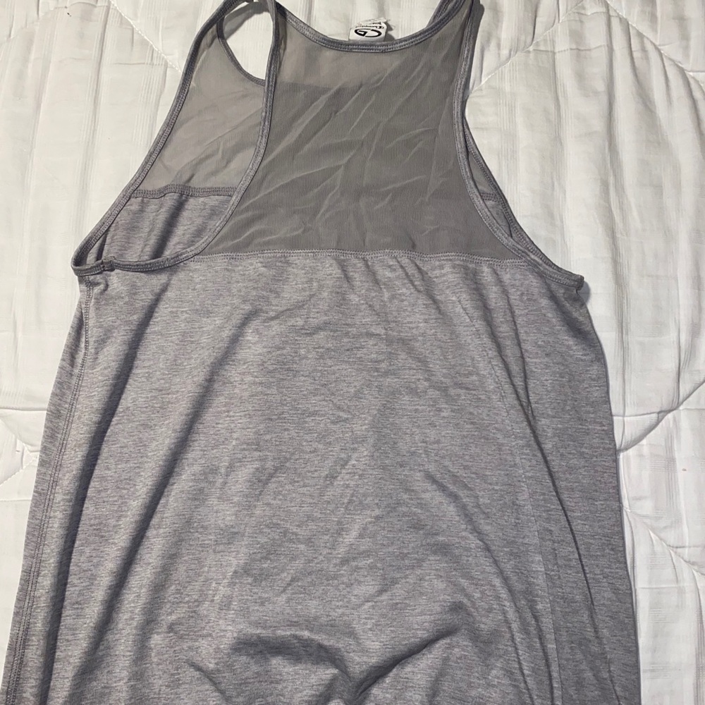 grey workout tank top